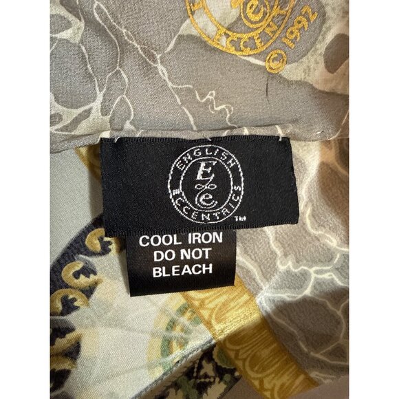 English Eccentrics 100% Silk Scarf With Cherub & Baroque Pattern In Neutral Tone - Picture 4 of 5